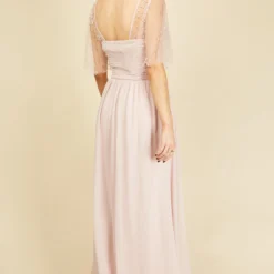 Little Mistress Melissa Blush Angel Sleeve Maxi Dress -Starlit Dress Sales U18857D2A 4