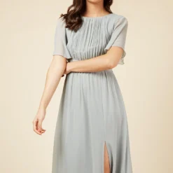 Little Mistress Sage Angel Sleeve Maxi Dress -Starlit Dress Sales U19809D1A 2