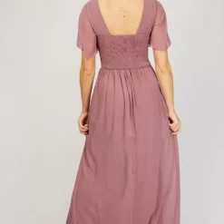 Little Mistress Mauve Angel Sleeve Maxi Dress -Starlit Dress Sales U19809D2A 3