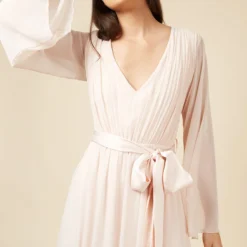 Little Mistress Nude Plunge Tie Waist Maxi Dress 6 Little Mistress Nude Plunge Tie Waist Maxi Dress -Starlit Dress Sales U19811D1A 3