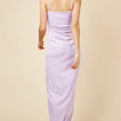 Little Mistress Lilac Satin Maxi Dress -Starlit Dress Sales U19815D1A 4