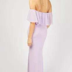 Little Mistress Lilac Bardot Maxi Bridesmaid Dress -Starlit Dress Sales U19818D2A 4