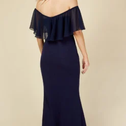 Little Mistress Hannah Navy Bardot Maxi Dress -Starlit Dress Sales U19818D3A 4