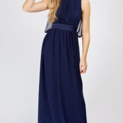 Starlit Dress Sales 34 Little Mistress Navy Draped Maxi Dress