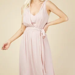 Little Mistress Blush Tie Waist Maxi Dress -Starlit Dress Sales U19820D1A 2