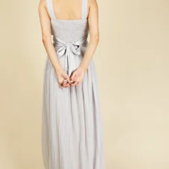 Little Mistress Bella Ice Grey Pleated Maxi Dress -Starlit Dress Sales U19825D2A 4