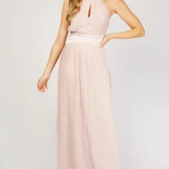Starlit Dress Sales 32 Little Mistress Blush Pleated Maxi Dress