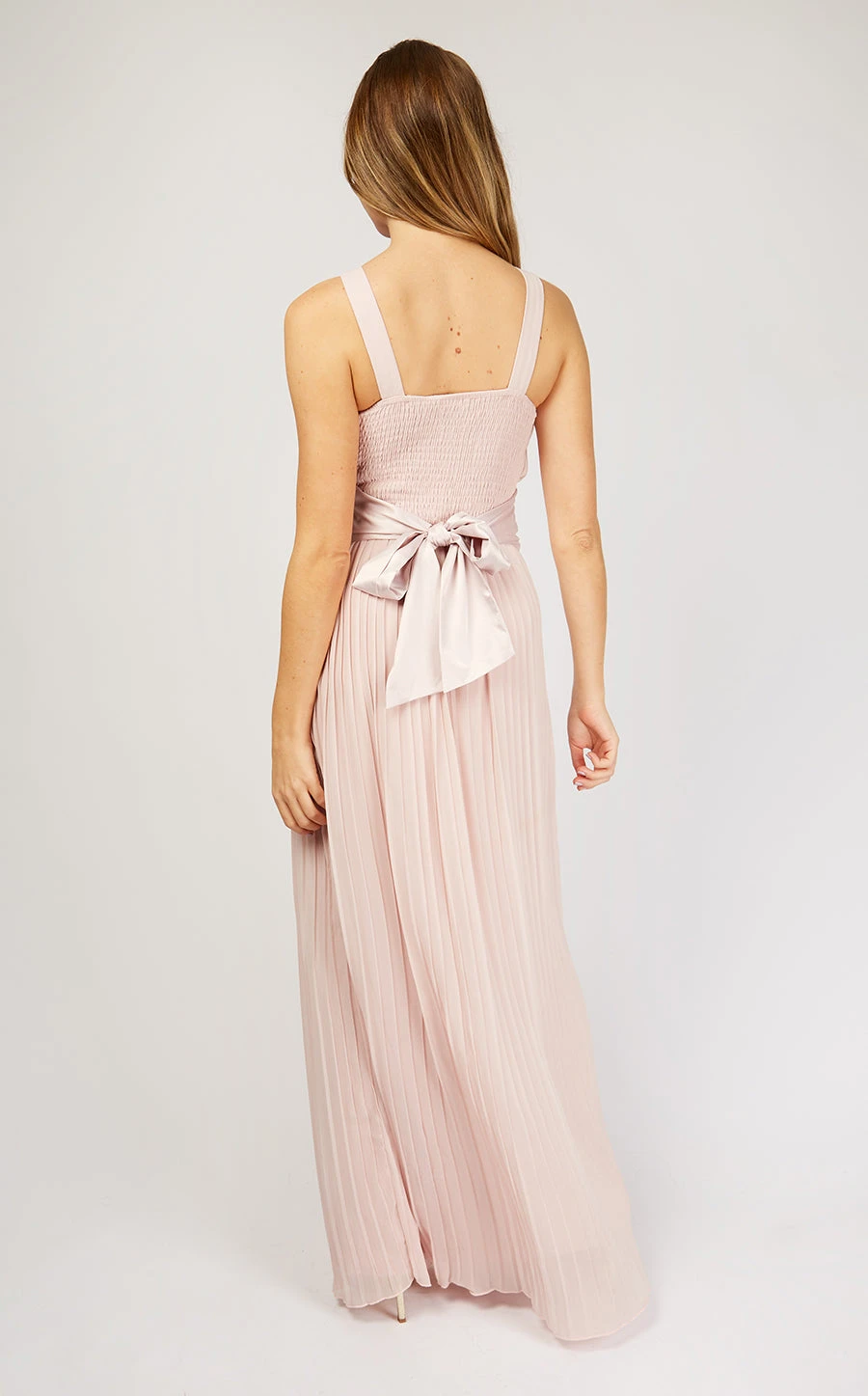 Little Mistress Blush Pleated Maxi Dress 4 Little Mistress Blush Pleated Maxi Dress - Image 4