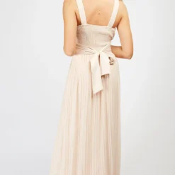 Little Mistress Nude Pleated Maxi Dress -Starlit Dress Sales U19825D4A 3