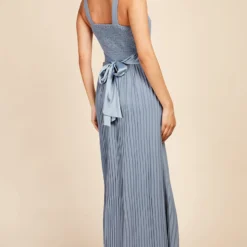 Little Mistress Alexa Dusty Blue Pleated Maxi Dress -Starlit Dress Sales U19825D9A 4