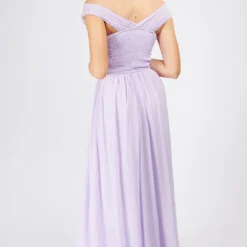 Little Mistress Lilac Crossover Bardot Maxi Dress -Starlit Dress Sales U19826D1A 4 1
