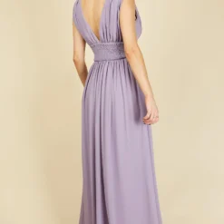 Little Mistress Alexa Lavender Plunge Neckline Maxi Dress -Starlit Dress Sales U20885D2A 4