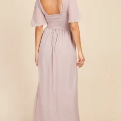 Little Mistress Penny Mink Angel Sleeve Maxi Dress -Starlit Dress Sales U33303D1A 4