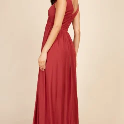 Little Mistress Gabi Marsala Lace Trim Maxi Dress -Starlit Dress Sales U33304D1A 4