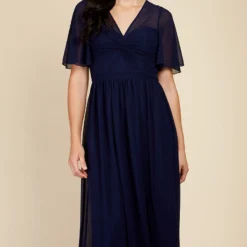 Little Mistress Navy Knot Detail Maxi Dress -Starlit Dress Sales U33594D1A 2