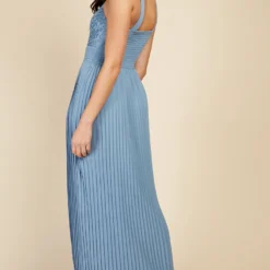 Little Mistress Steel Blue Lace And Pleated Hem Maxi Dress 9 Little Mistress Steel Blue Lace And Pleated Hem Maxi Dress -Starlit Dress Sales U33598D1A 4