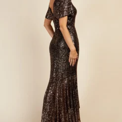 Little Mistress Black And Gold Sequin Fishtail Maxi Dress 7 Little Mistress Black And Gold Sequin Fishtail Maxi Dress -Starlit Dress Sales U34291D1A 4